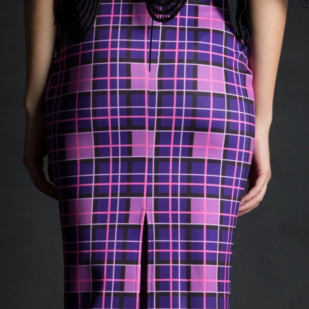 Lux Pink Plaid Skirt- Beulah